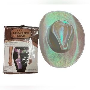 Halloween Costume Irridescent Cowgirl Hat And Matching Holster Preloved